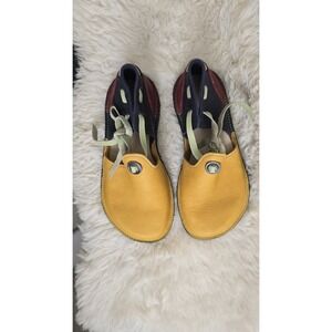 ShoeBeeDo Handmade Leather Shoes Unisex Colorblock Yellow Blue LaceUp Comfort 11